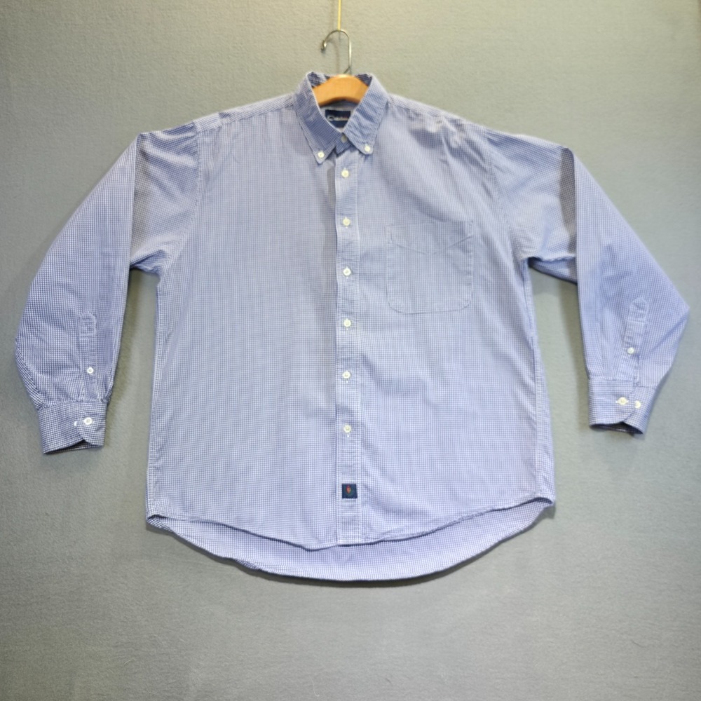 Catalina Men's Blue Check Long Sleeve Button Up Shirt Size‎ XL